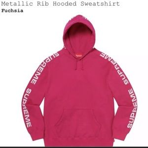 Supreme Metallic Rib Hooded | Red | Large